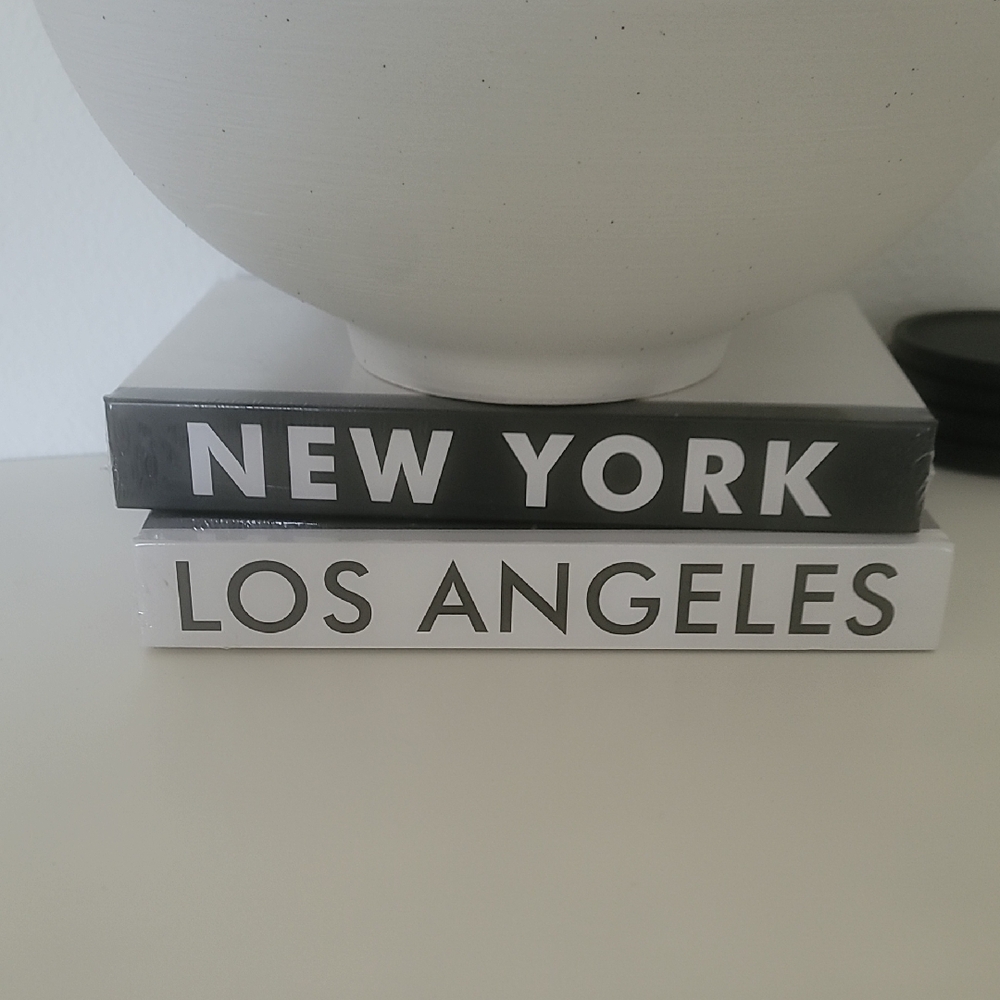 Modern Black and White Decorative Book Set
